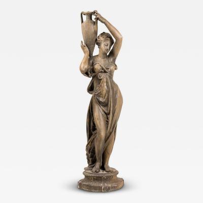 Outdoor Iron Greek Woman Statuary
