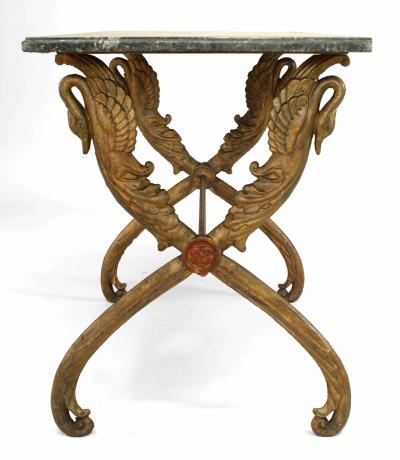 Outdoor Victorian Marble Top Center Table