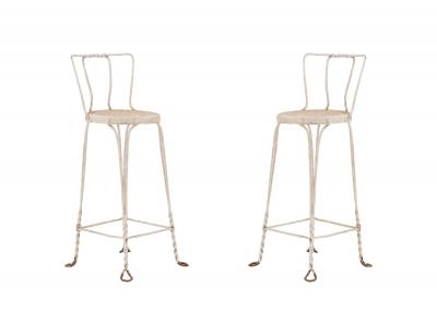 Outdoor Victorian Style Wire Bar Stools