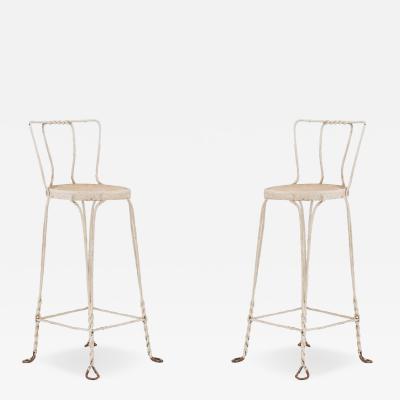 Outdoor Victorian Style Wire Bar Stools