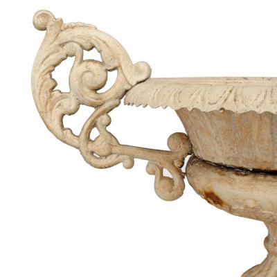 Outdoor Victorian White Painted Iron Urn