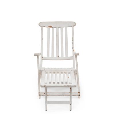 Outdoor White Folding Deck Chairs