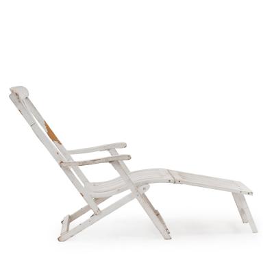 Outdoor White Folding Deck Chairs