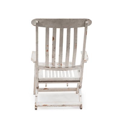 Outdoor White Folding Deck Chairs