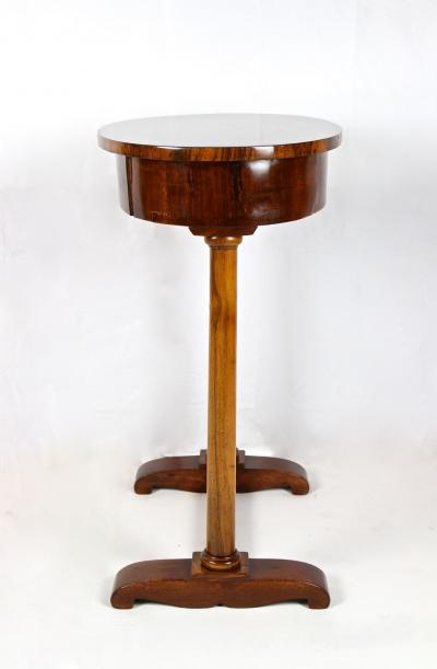 Oval 19th Century Biedermeier Nutwood Side Table Austria circa 1830