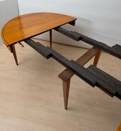 Oval Biedermeier Expandable Table Cherry Wood South Germany circa 1880