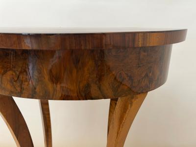 Oval Biedermeier Side Table with Drawer Walnut Veneer South Germany circa 1820