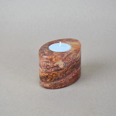 Oval Candle Holder in Onyx