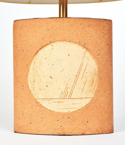 Oval Ceramic Lamp France 1970s