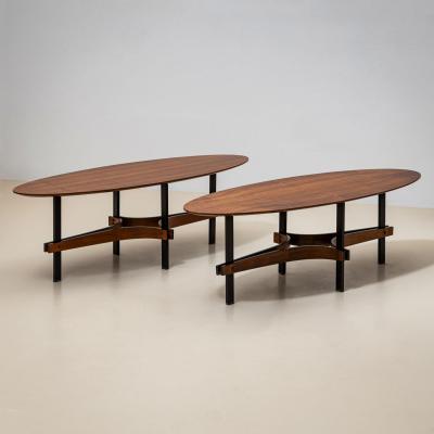 Oval Coffee Tables attributed to Guglielmo Ulrich Italy 1950s
