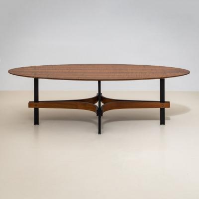 Oval Coffee Tables attributed to Guglielmo Ulrich Italy 1950s