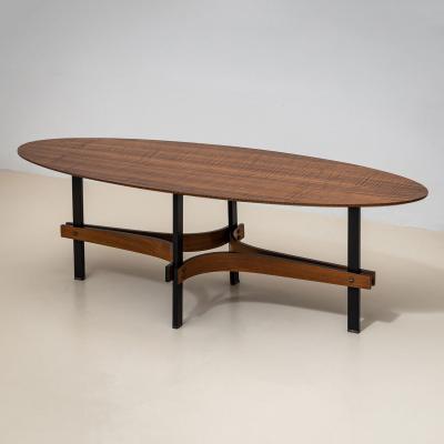 Oval Coffee Tables attributed to Guglielmo Ulrich Italy 1950s
