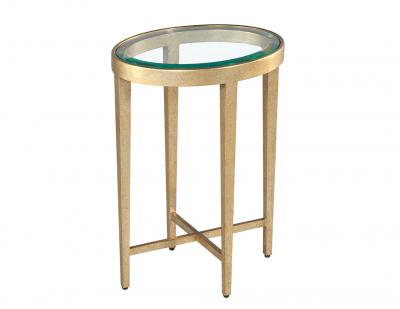Oval Gold Contemporary Drinks Table