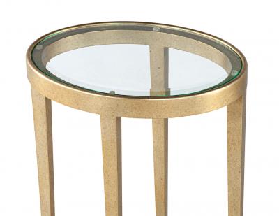 Oval Gold Contemporary Drinks Table