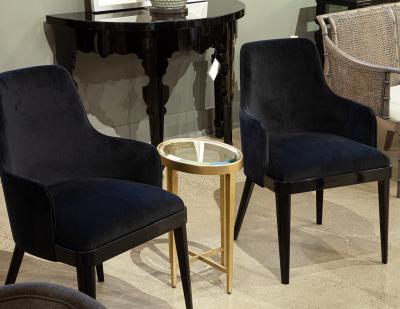 Oval Gold Contemporary Drinks Table