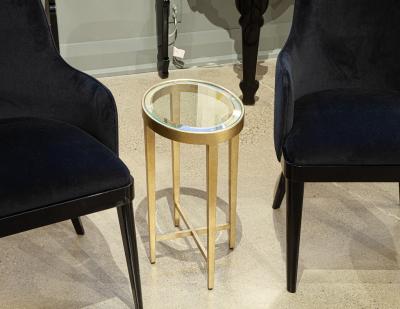 Oval Gold Contemporary Drinks Table
