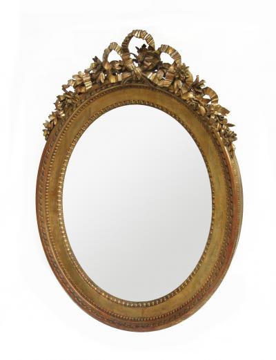 Oval Louis XVI Giltwood mirror