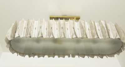 Oval Murano Scavo Glass Chandelier