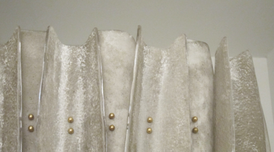 Oval Murano Scavo Glass Chandelier