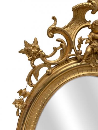 Oval Rococo Gold Mirror