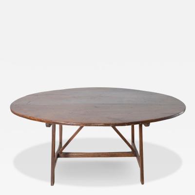 Oval Table In Walnut Wood