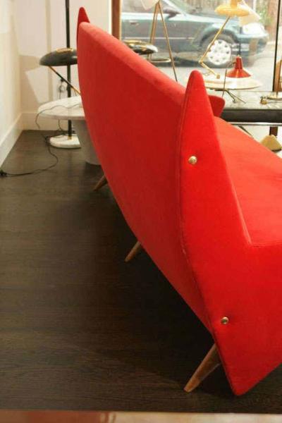 Over Scaled Mid Century Italian Sofa