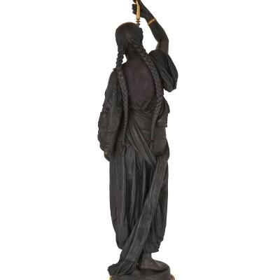 Over life size bronze sculpture of an Orientalist female figure