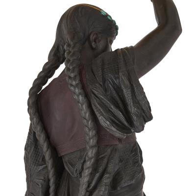 Over life size bronze sculpture of an Orientalist female figure