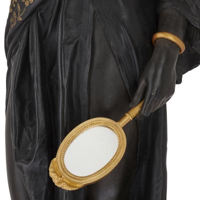Over life size bronze sculpture of an Orientalist female figure