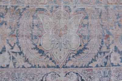 Oversize 19 century Beige Hand Knotted Kerman Rug or Carpet