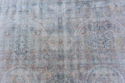 Oversize 19 century Beige Hand Knotted Kerman Rug or Carpet
