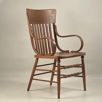 Oversize Arts Crafts Carved Oak Armchair