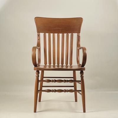 Oversize Arts Crafts Carved Oak Armchair