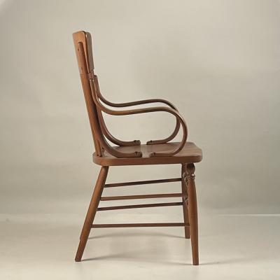 Oversize Arts Crafts Carved Oak Armchair