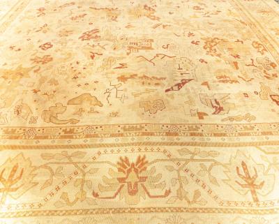 Oversized Antique Indian Amritsar Handmade Wool Rug