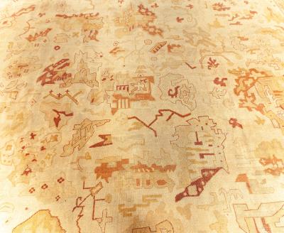 Oversized Antique Indian Amritsar Handmade Wool Rug