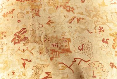 Oversized Antique Indian Amritsar Handmade Wool Rug