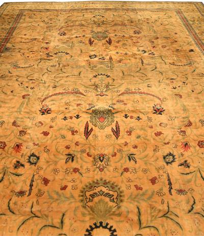 Oversized Antique Indian Handmade Wool Carpet