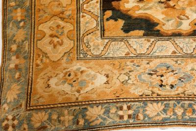 Oversized Antique Persian Bakhtiari Floral Handwoven Wool Rug