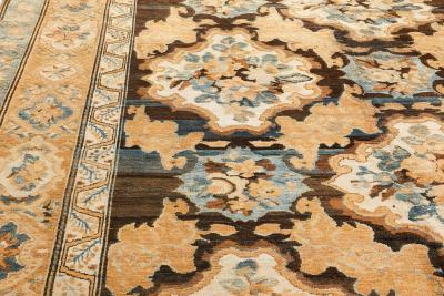 Oversized Antique Persian Bakhtiari Floral Handwoven Wool Rug