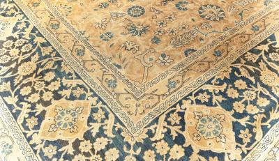 Oversized Antique Persian Kirman Handmade Wool Carpet