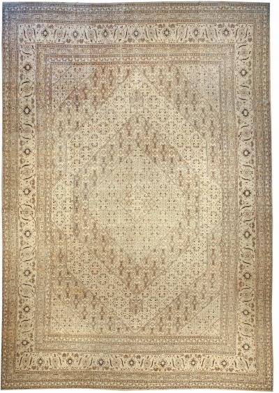Oversized Antique Persian Tabriz Handmade wool Carpet