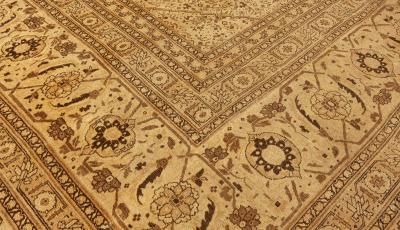Oversized Antique Persian Tabriz Handmade wool Carpet