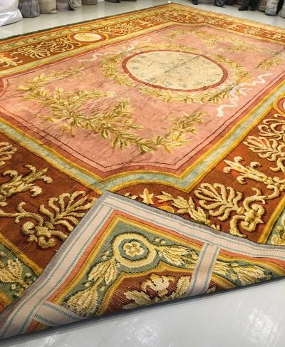 Oversized Antique Spanish Savonnerie Rug