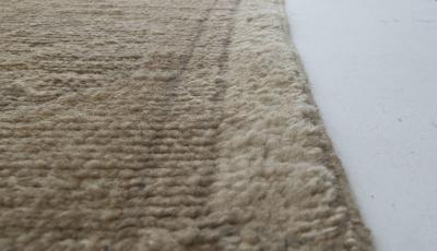 Oversized Antique Turkish Oushak Botanic Brown Handwoven Wool Rug
