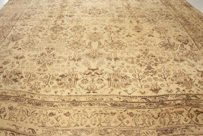 Oversized Antique Turkish Oushak Handmade Wool Rug