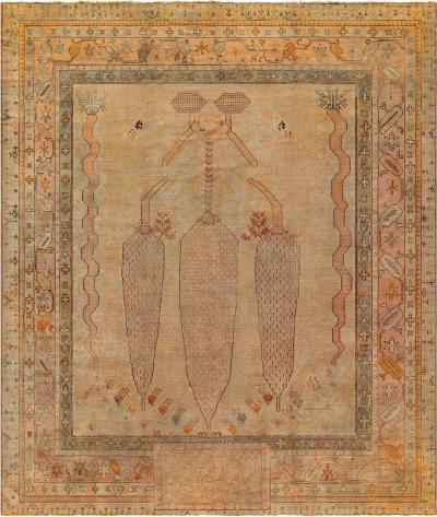 Oversized Antique Turkish Oushak Handmade Wool Rug