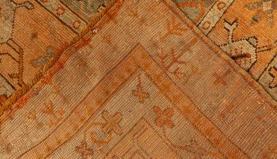 Oversized Antique Turkish Oushak Handmade Wool Rug