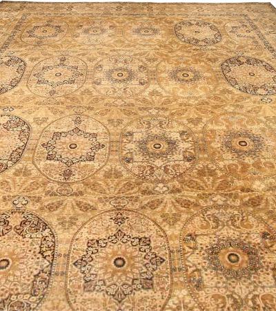 Oversized Authentic 19th Century Persian Kirman Handmade Wool Carpet