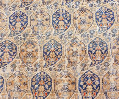 Oversized Authentic 19th Century Persian Meshad Hand Knotted Wool Rug